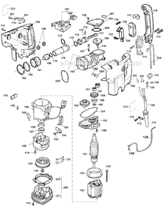 Page B Diagram and Parts List for 5095 Type 100 Black and Decker Hammer Drill